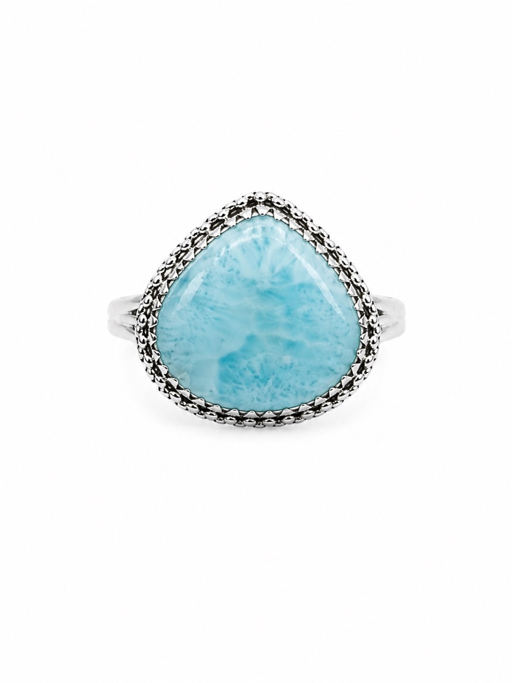 Larimar Teardrop Ring (S925)